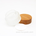 Frosted face cream cosmetic glass jars with engraving